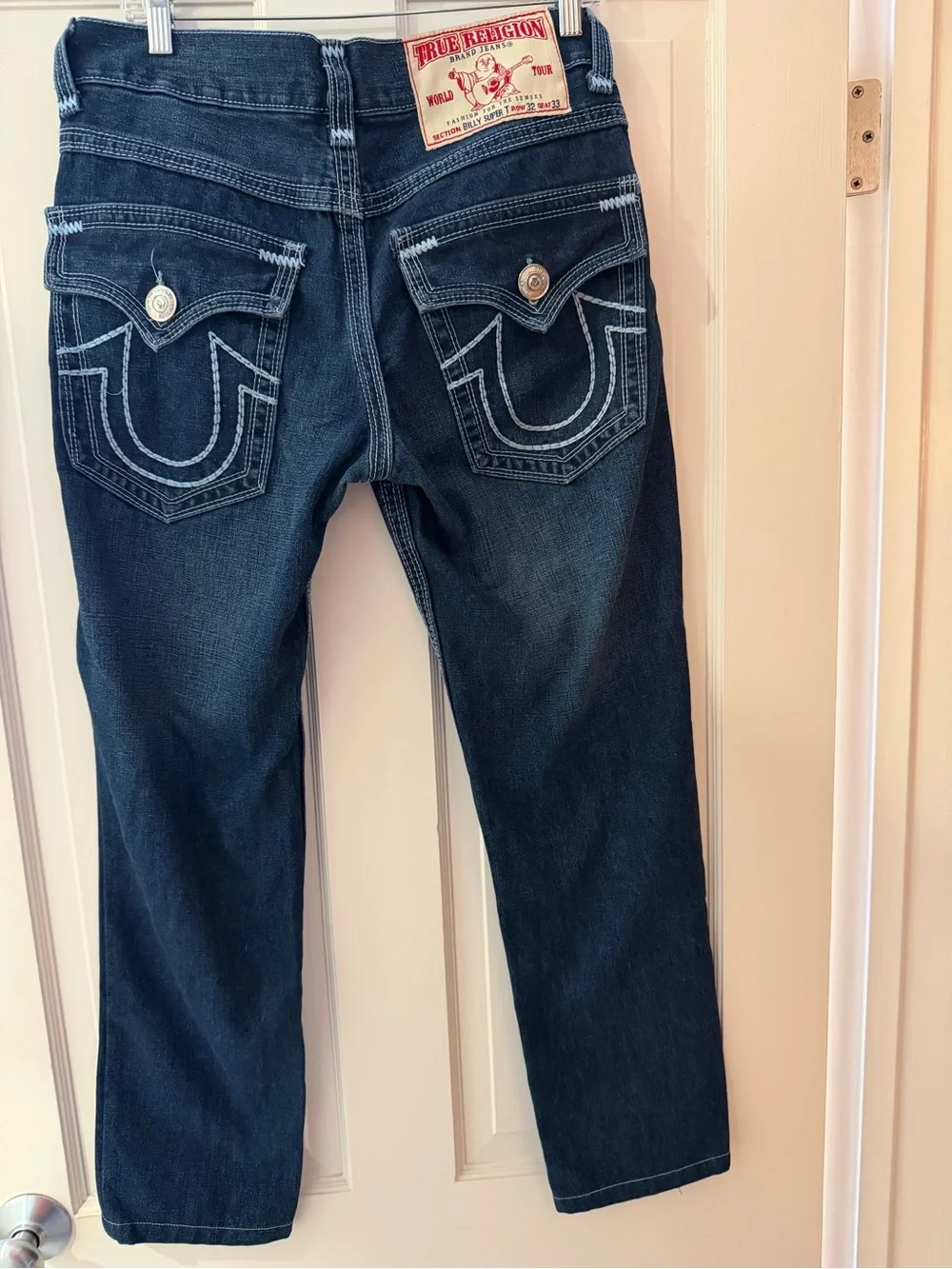 True Religion Billy Super T Jeans 32x33 Dark Indigo Made in USA